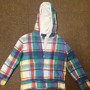 Ralph Lauren polo zip up sweater hoodie jacket 4t multi color